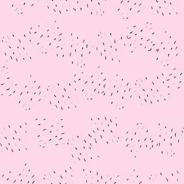 Vintage dashes seamless pattern. Minimalist decoration background. Stock Illustration