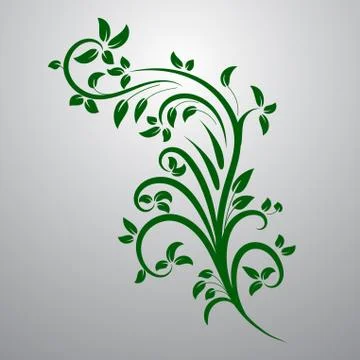 Vintage decor element. Vector wicker lines. Floral calligraphic elegant ornament Stock Illustration