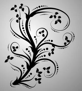 Vintage decor element. Vector wicker lines. Floral calligraphic elegant ornament Stock Illustration