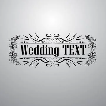 Vintage decor elements vector Frame. Wicker lines design. Floral calligraphic Stock Illustration