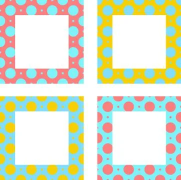 Vintage decorative Cute vector frames set Illustrazione stock