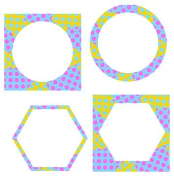 Vintage decorative Cute vector frames set Illustrazione stock