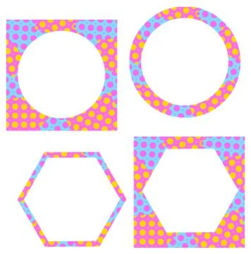 Vintage decorative Cute vector frames set 스톡 일러스트