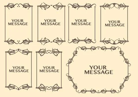 Vintage decorative design border Stock Illustration