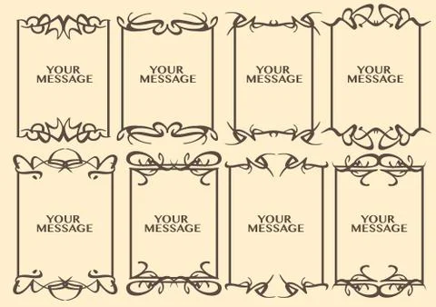 Vintage decorative design border Stock Illustration