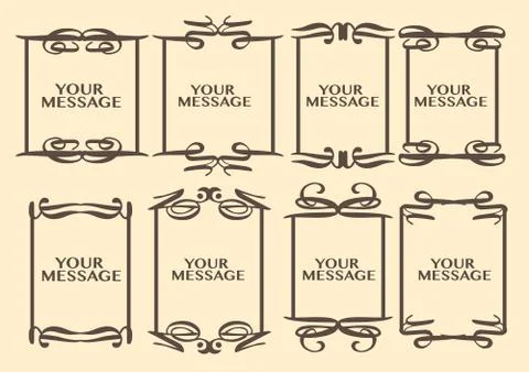 Vintage decorative design border Illustrazione stock