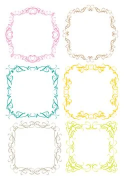 Vintage decorative design border Stock Illustration