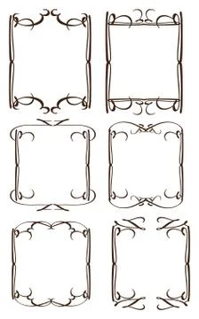 Vintage decorative design border Stock Illustration