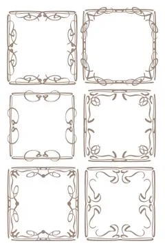 Vintage decorative design border Stock Illustration