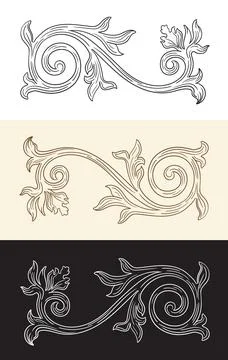 Vintage decorative design element monogram vector illustration Illustrazione stock