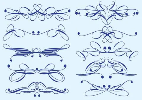 Vintage decorative design elements Stock Illustration