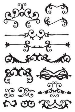 Vintage decorative design elements Illustrazione stock