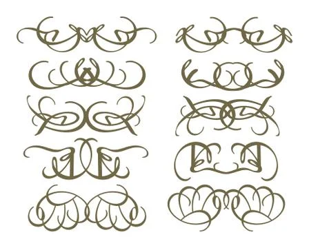 Vintage decorative design elements Stock Illustration