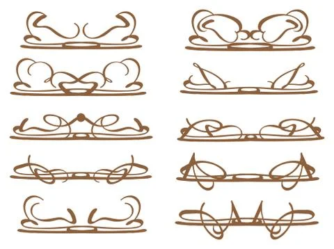 Vintage decorative design elements Stock Illustration