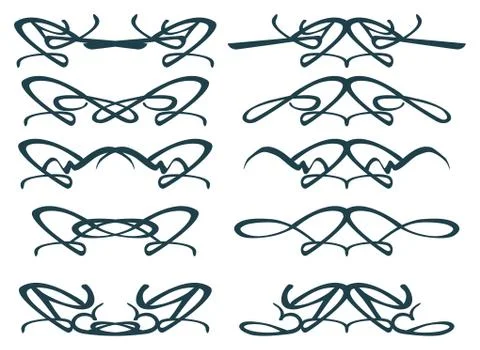 Vintage decorative design elements Illustrazione stock