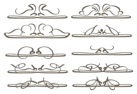 Vintage decorative design elements Stock Illustration