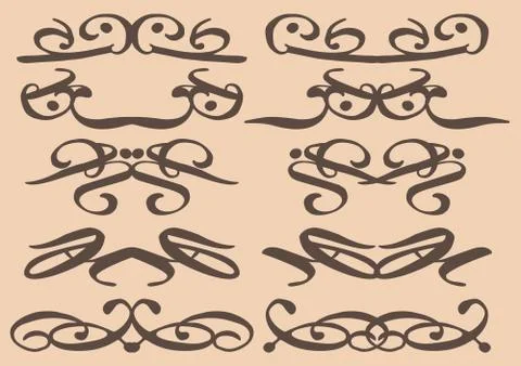 Vintage decorative design elements Stock-Illustration