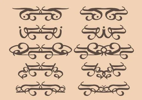 Vintage decorative design elements Stock Illustration