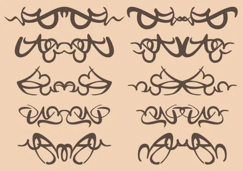 Vintage decorative design elements Stock Illustration