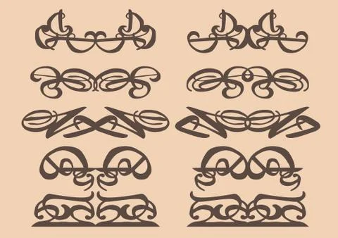 Vintage decorative design elements Stock Illustration