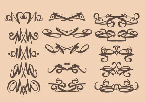 Vintage decorative design elements Illustrazione stock