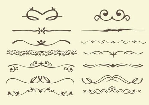 Vintage decorative design elements Stock Illustration