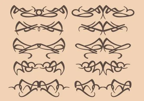 Vintage decorative design elements Stock Illustration