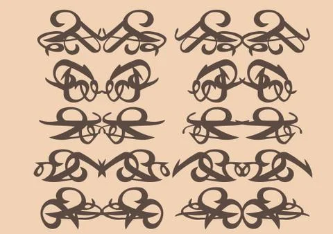 Vintage decorative design elements Stock-Illustration