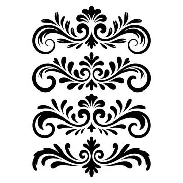 Vintage Decorative Divider Collection Vector Stock Illustration