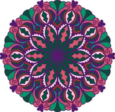 Vintage decorative element. Oriental pattern with arabic, Indian, turkish, ch Illustrazione stock