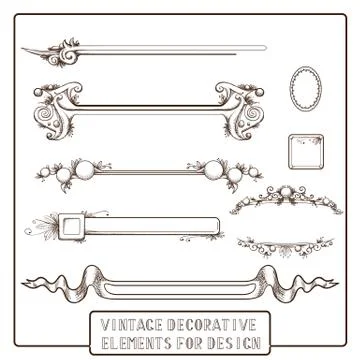 Vintage decorative elements. イラスト素材
