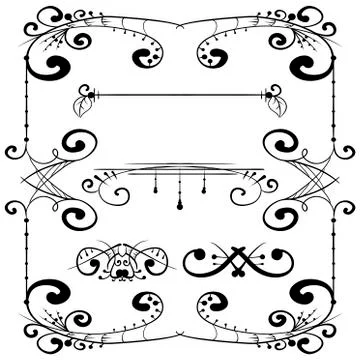 Vintage decorative elements set 2. イラスト素材