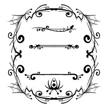 Vintage decorative elements set 5. Illustrazione stock