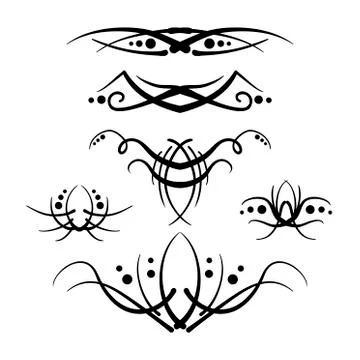 Vintage decorative elements tribal-like. Illustrazione stock