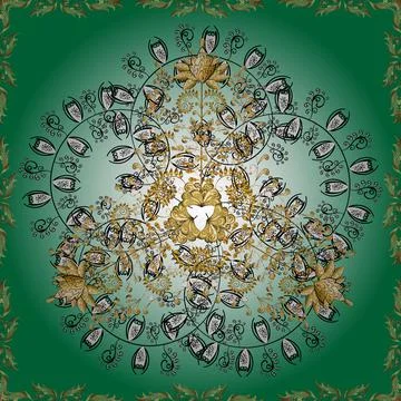 Vintage decorative elements. Vector illustration. Abstract Mandala. Oriental col Illustrazione stock