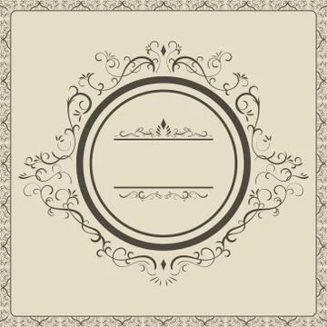 Vintage decorative frame. Stock Illustration