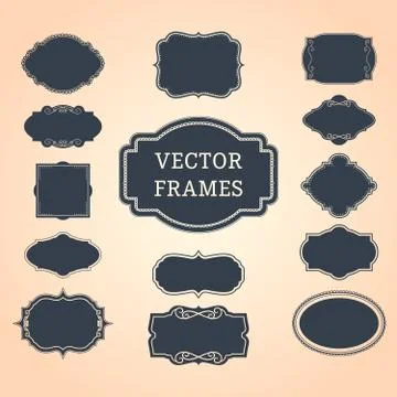 Vintage decorative frames Stock Illustration