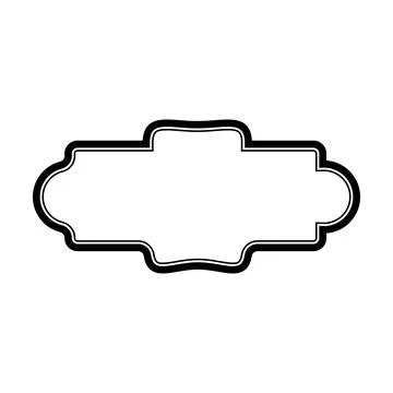 Vintage Decorative Label Frame icon Outline Retro Shape illustration Stock Illustration