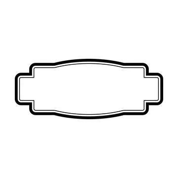 Vintage Decorative Label Frame icon Outline Retro Shape illustration Stock Illustration