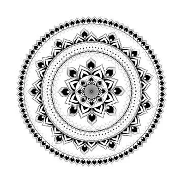 Vintage decorative mandala. Oriental pattern, vector illustration. Decorative Illustrazione stock