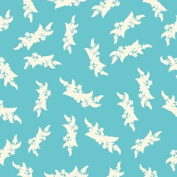 Vintage Decorative seamless pattern in classic style with small flowers, dits Stock Illustration