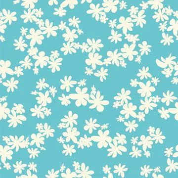 Vintage Decorative seamless pattern in classic style with small flowers, dits Stock Illustration