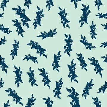 Vintage Decorative seamless pattern in classic style with small flowers, dits Stock Illustration