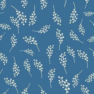 Vintage Decorative seamless pattern in classic style with small flowers, dits Stock Illustration