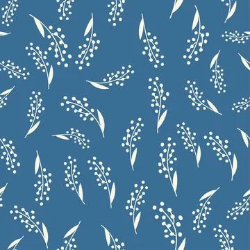 Vintage Decorative seamless pattern in classic style with small flowers, dits Stock Illustration