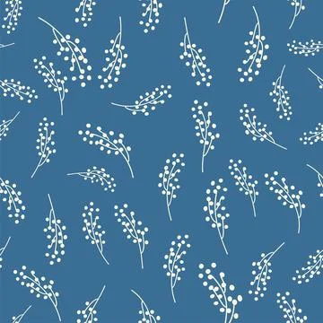 Vintage Decorative seamless pattern in classic style with small flowers, dits 스톡 일러스트