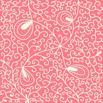Vintage Decorative seamless pattern in classic style with small flowers, dits 스톡 일러스트