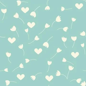 Vintage Decorative seamless pattern in classic style with small flowers, di.. Stock Illustration