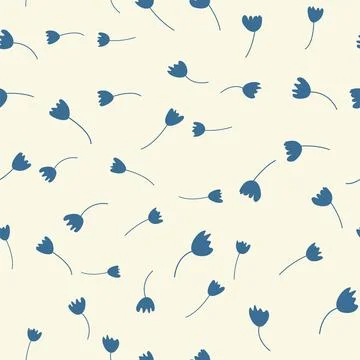 Vintage Decorative seamless pattern in classic style with small flowers, di.. Illustrazione stock