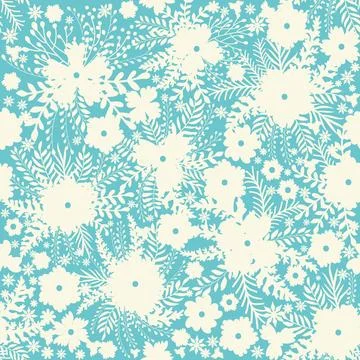 Vintage Decorative seamless pattern in classic style with small flowers, di.. Stock Illustration